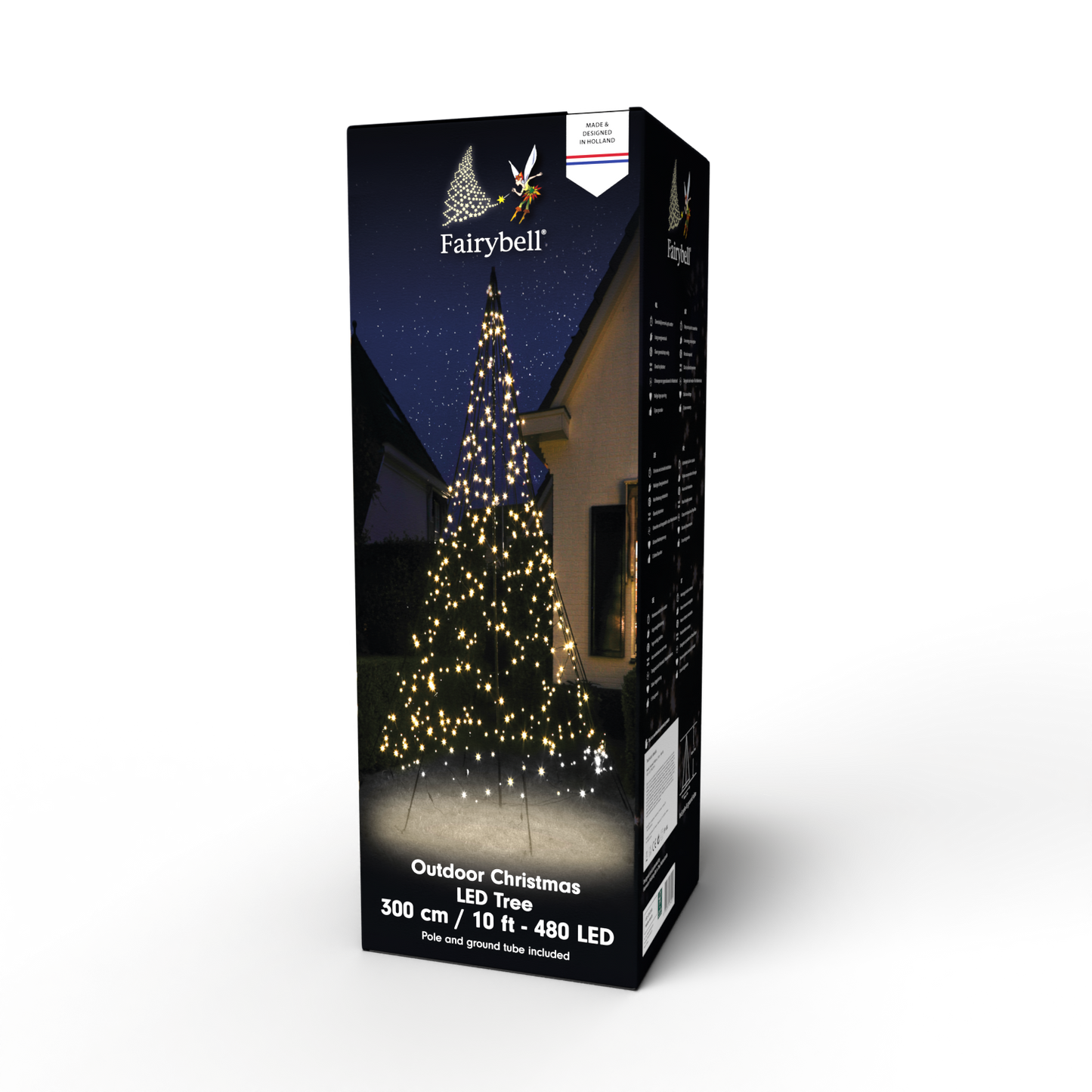 Fairybell | 10ft | 480 LED lights | Including pole | Twinkle