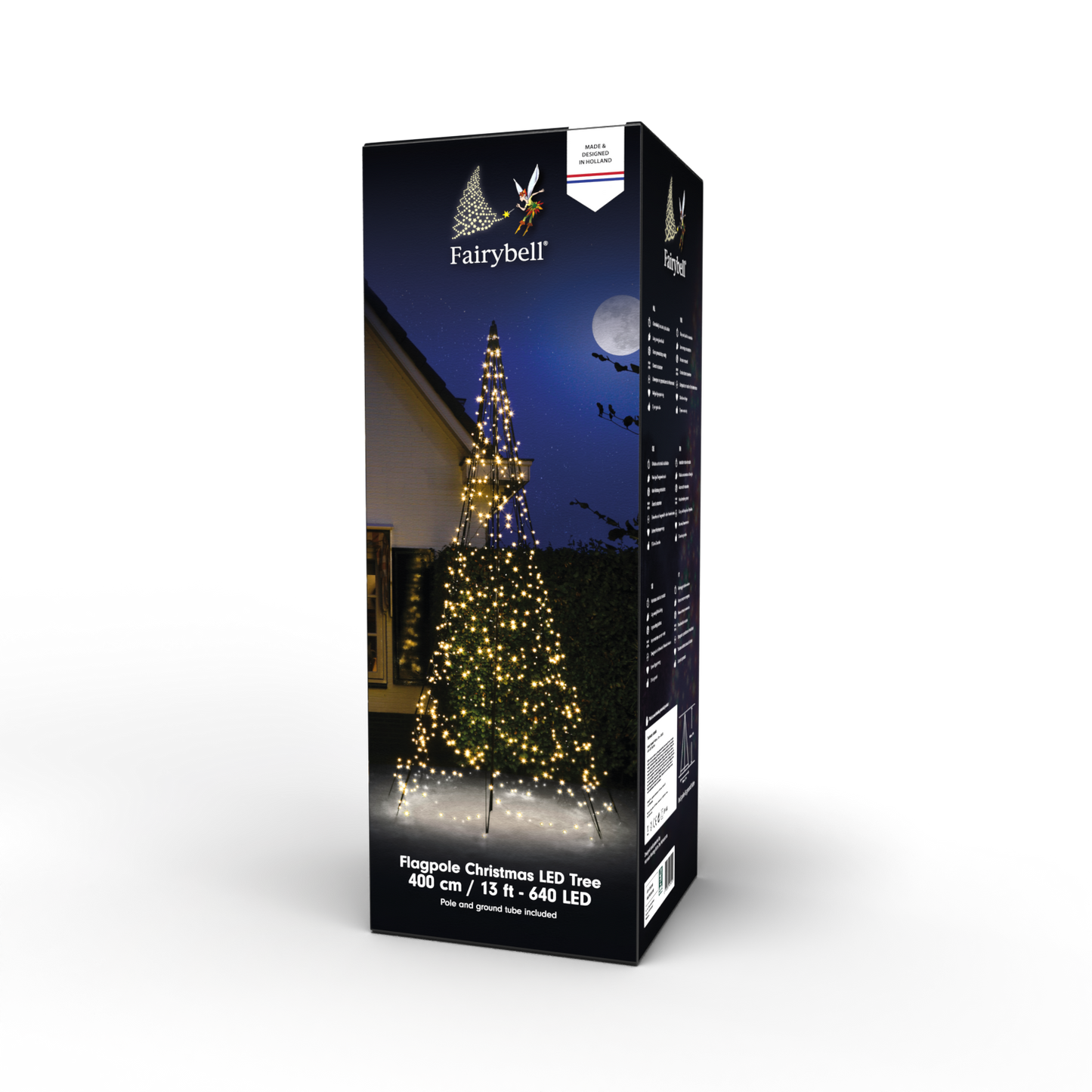 Fairybell | 13ft | 640 LED lights | Including pole | Warm white