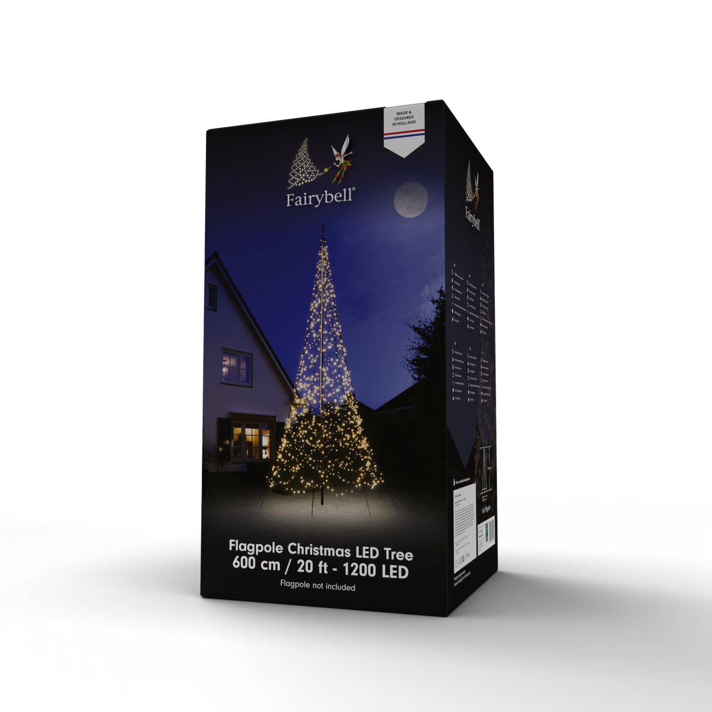 Campana de hadas | 20 pies | 1200 luces LED | Blanco cálido