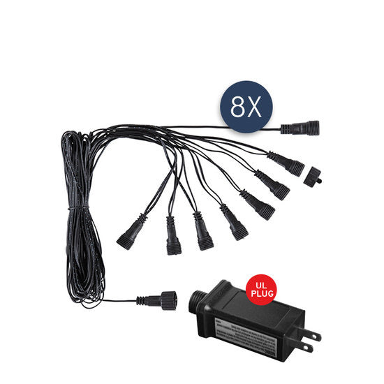 Fairybell | Juego de conexión de cables y transformador | 8 conexiones