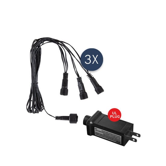 Fairybell | Juego de conexión de cables y transformador | 3 conexiones