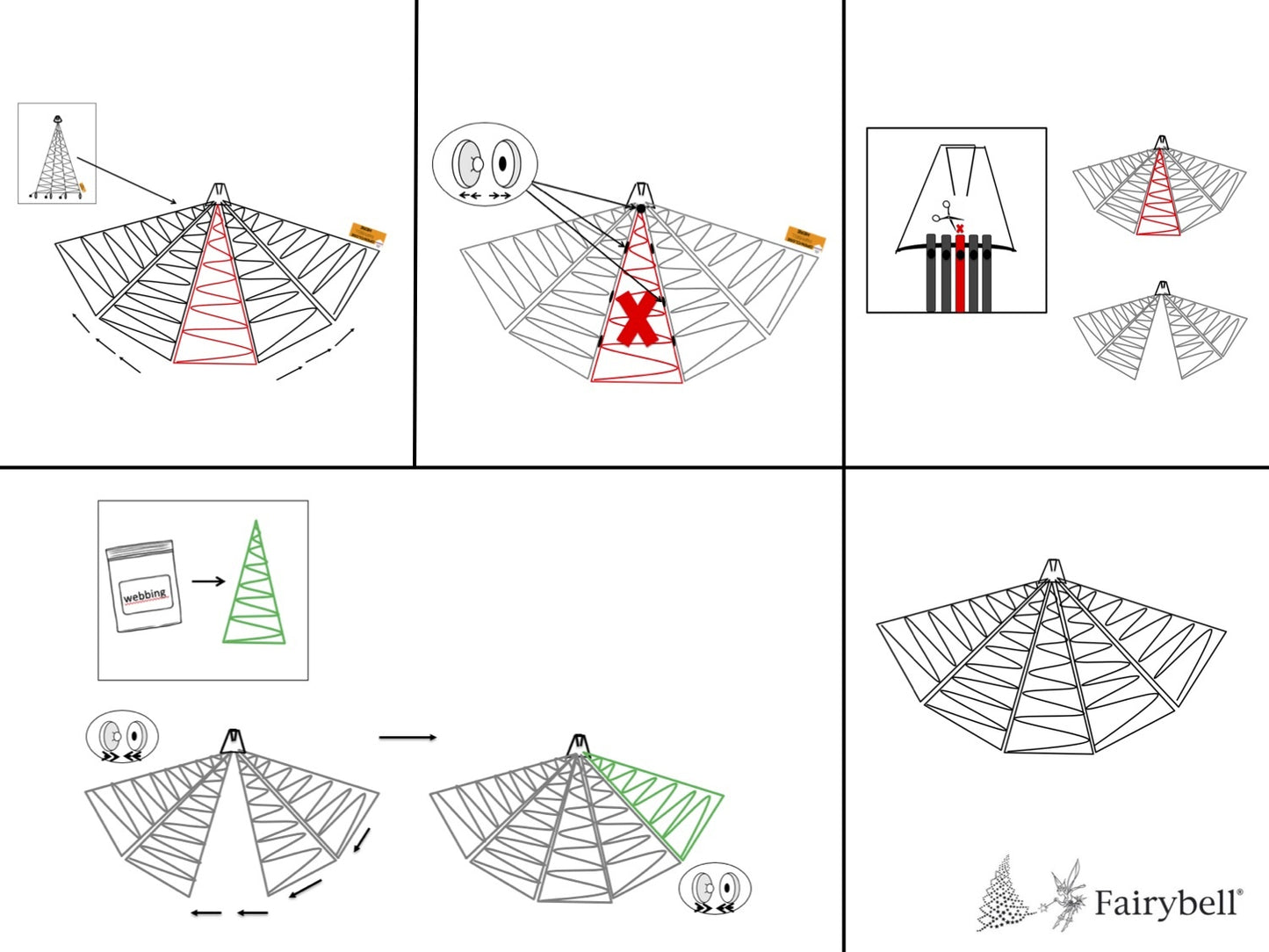 Fairybell Webbing | 20ft | 720 LED lights | Warm white