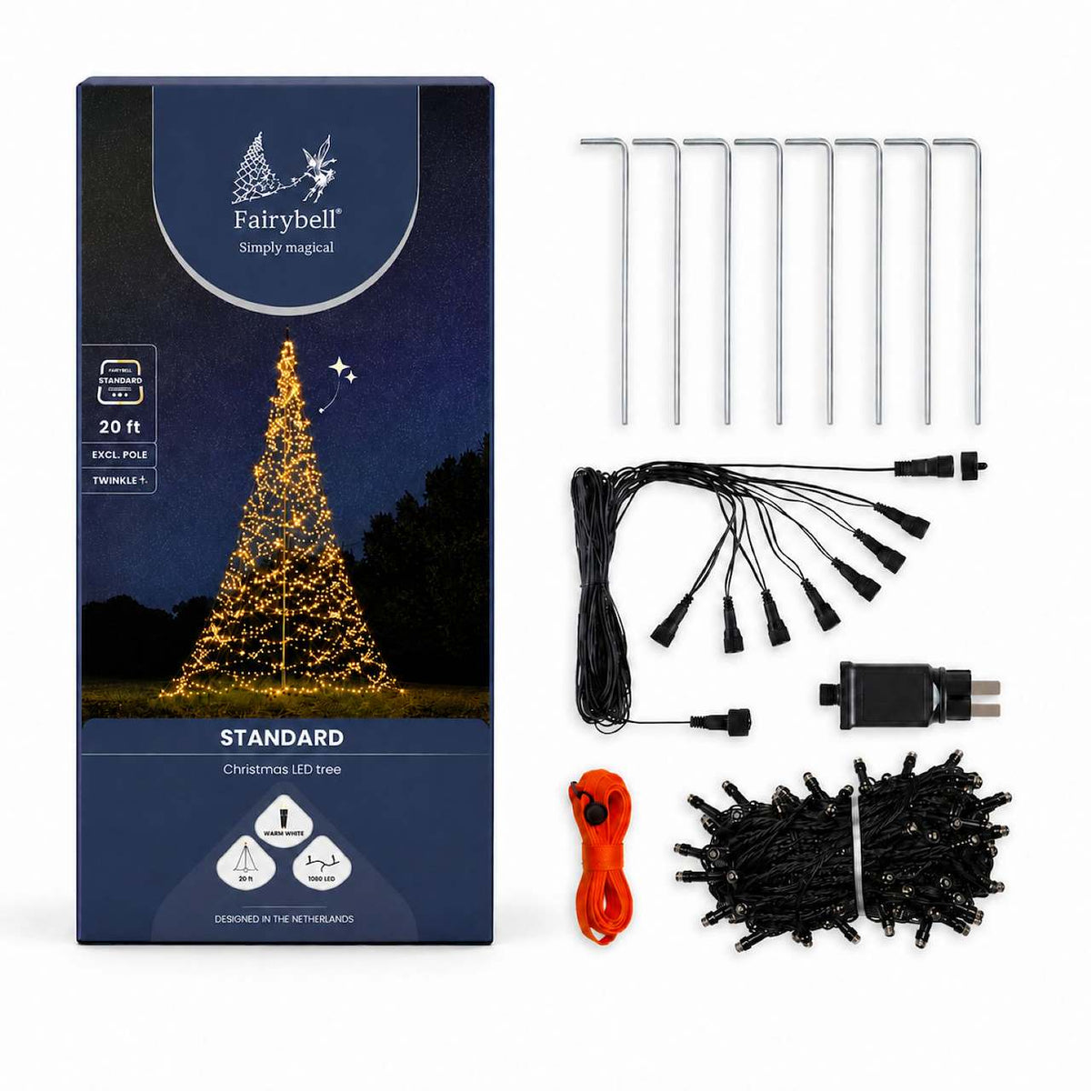 Fairybell Standard | 6 metros | 1200 luces LED | Blanco cálido | Twinkle