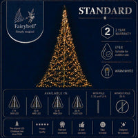 Fairybell Standard | 3 metros | 480 luces LED | Incluye mástil | Blanco cálido |