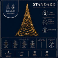 Fairybell Standard | 2 metros | 300 luces LED | Incluye mástil | Blanco cálido |
