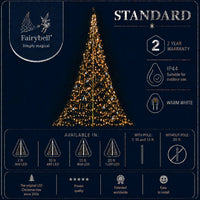 Fairybell Standard | 2 metros | 300 luces LED | Incluye mástil | Blanco cálido | Twinkle