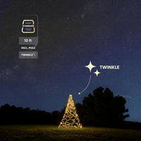 Fairybell Standard | 3 metros | 480 luces LED | Incluye mástil | Blanco cálido | Twinkle
