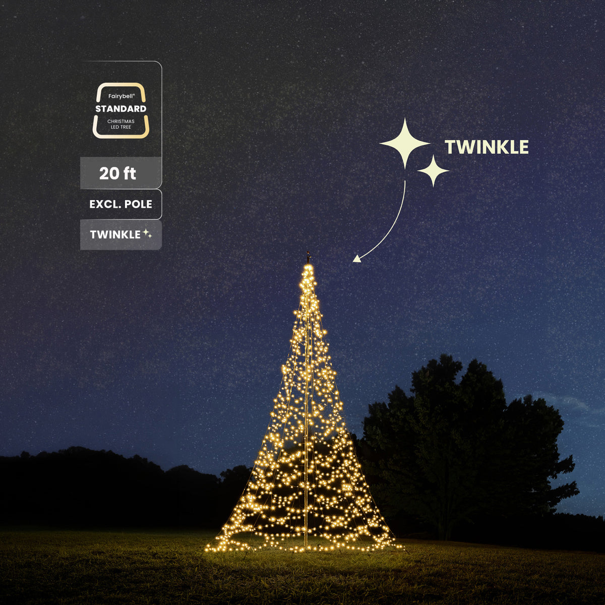 Fairybell Standard | 6 metros | 1200 luces LED | Blanco cálido | Twinkle