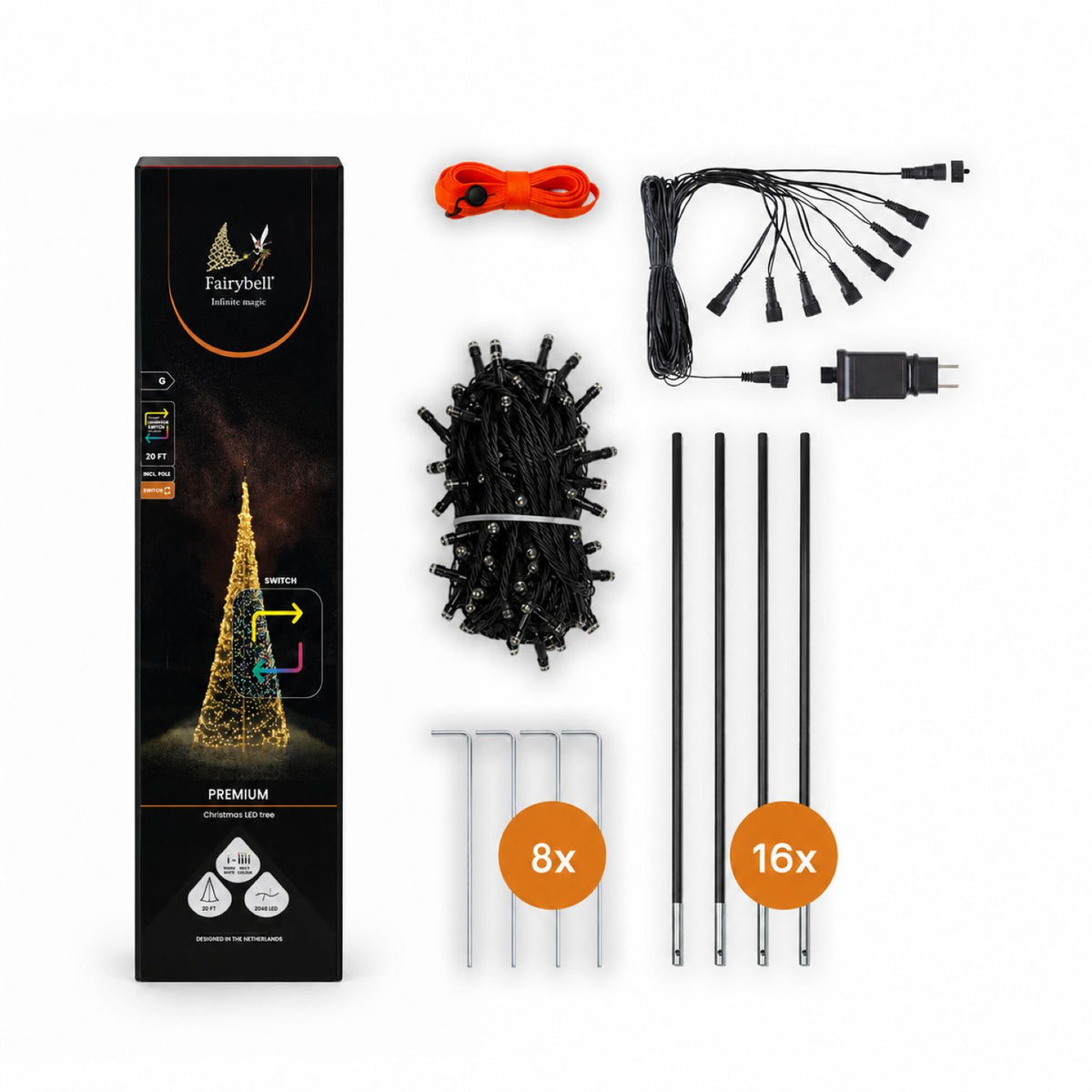 Fairybell Premium | 6 metros | 2048 luces LED | Luminous Switch |