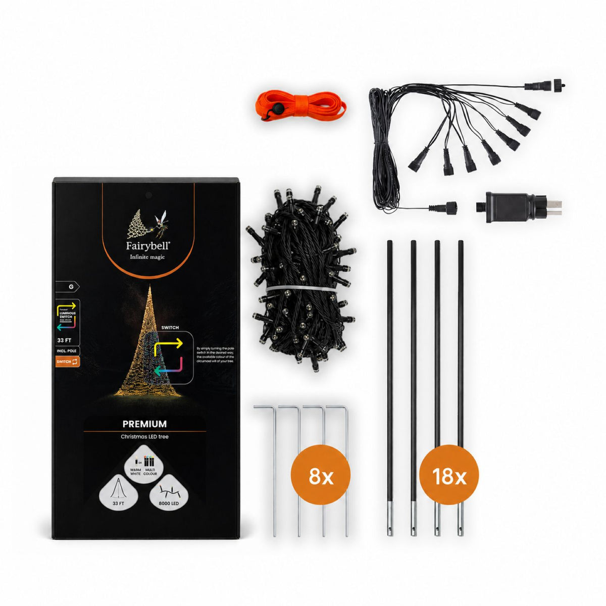Fairybell Premium | 10 metros | 8000 luces LED | Luminous Switch |