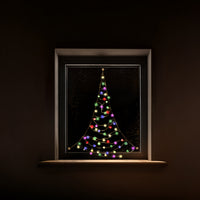 Fairybell Premium | Árbol de Navidad para Ventana | 1,25 metros | 64 luces LED | Luminous Switch |