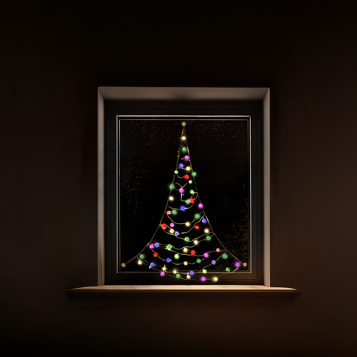 Fairybell Premium | Árbol de Navidad para Ventana | 1,25 metros | 64 luces LED | Luminous Switch |