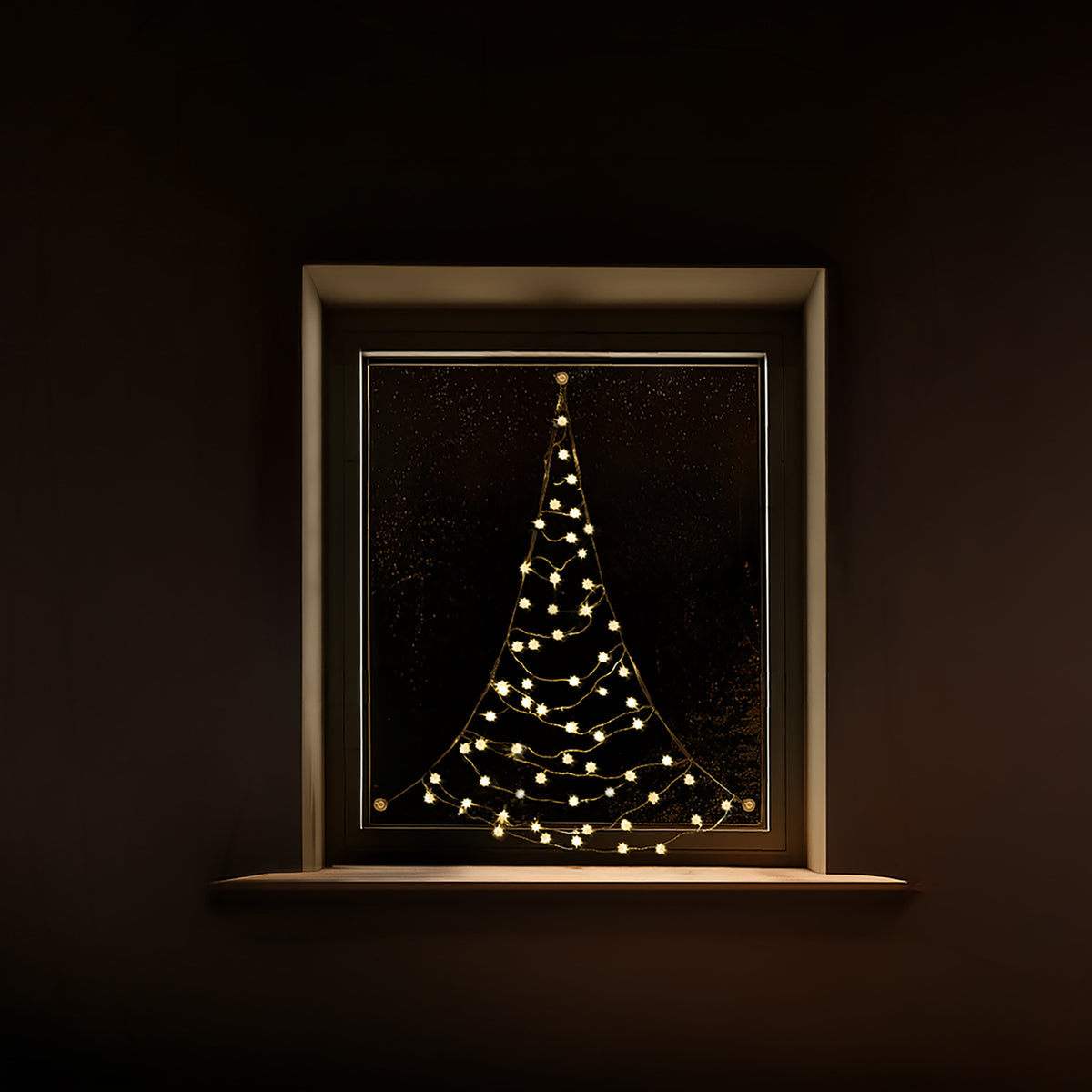 Fairybell Premium | Árbol de Navidad para Ventana | 1,25 metros | 64 luces LED | Luminous Switch |