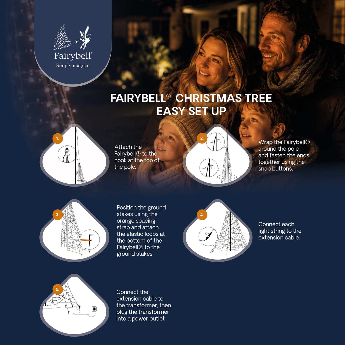 Fairybell Standard | 6 metros | 1200 luces LED | Blanco cálido | Twinkle