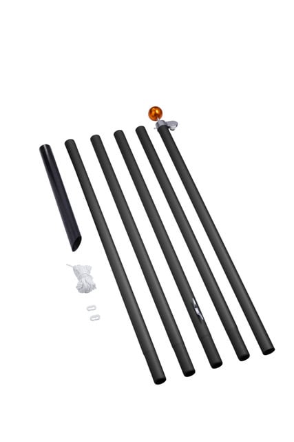 Fairybell | Divisible Flagpole | 20ft | Black