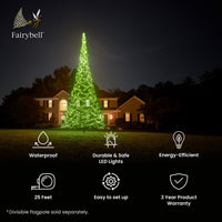 Campana de hadas | 25 pies | 1500 luces LED | Verde