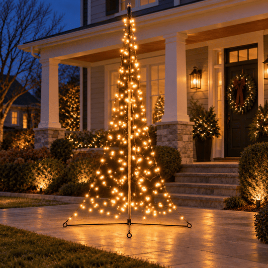 Fairybell Premium All-Surface de 10 ft, árbol de Navidad LED de exterior con 320 LED