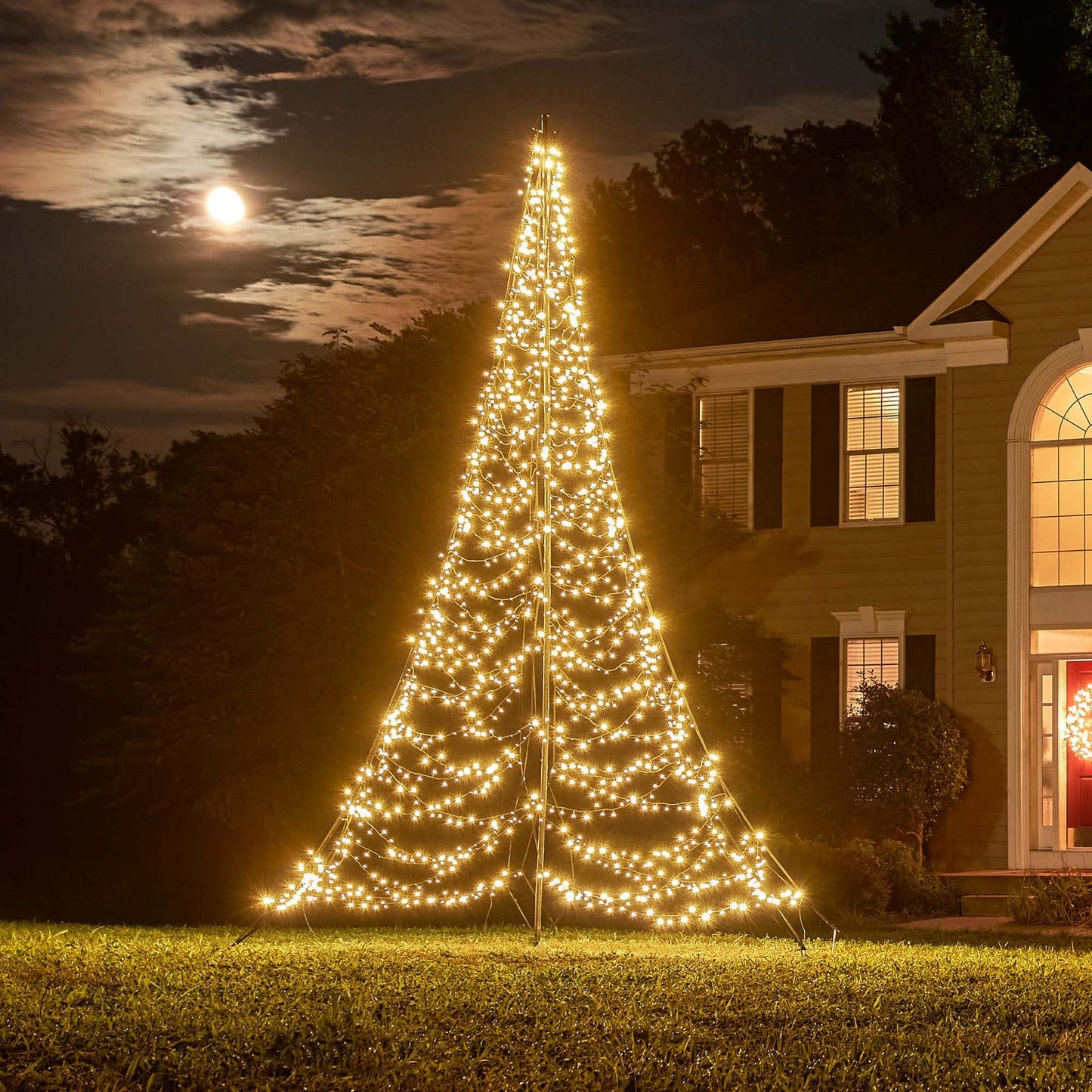 Interruptor luminoso Fairybell | 13 pies | 1500 luces LED | Incluye poste