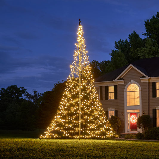 Fairybell Bundle | 20ft | 1200 LED | Warm White | Including Silver Flagpole