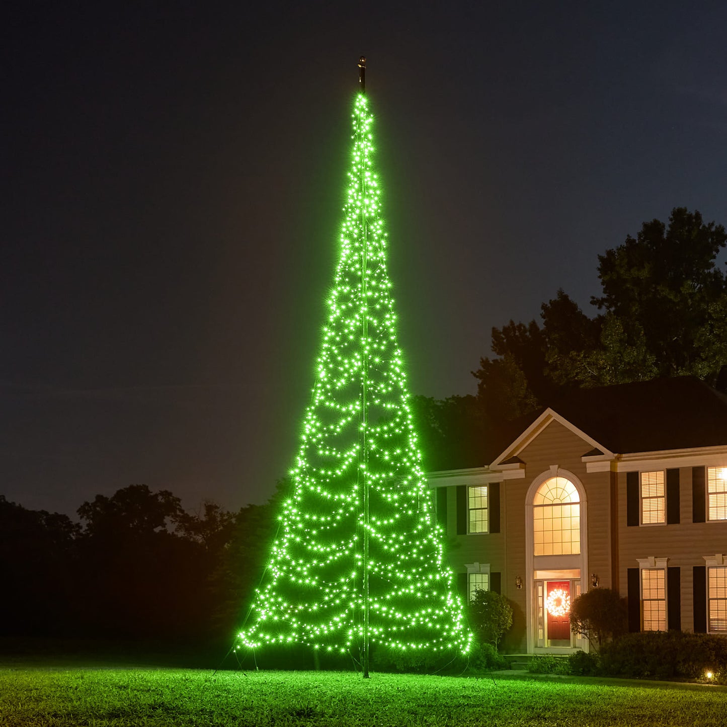 Campana de hadas | 25 pies | 1500 luces LED | Verde